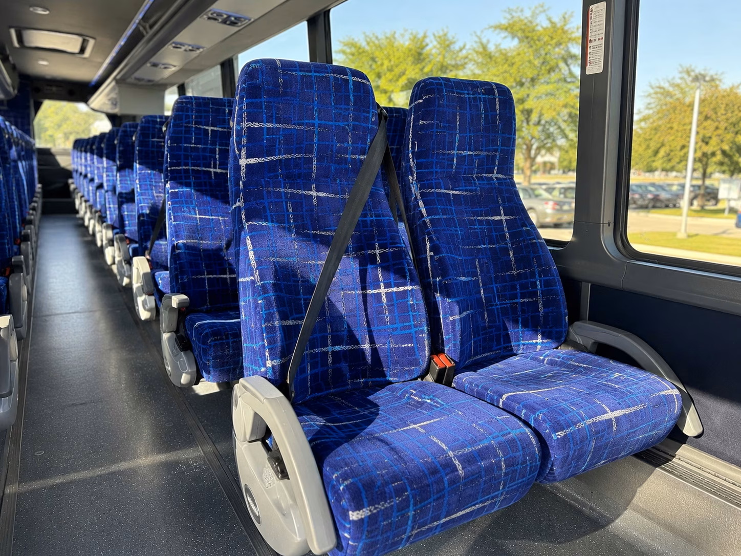 56 passenger charter bus inside