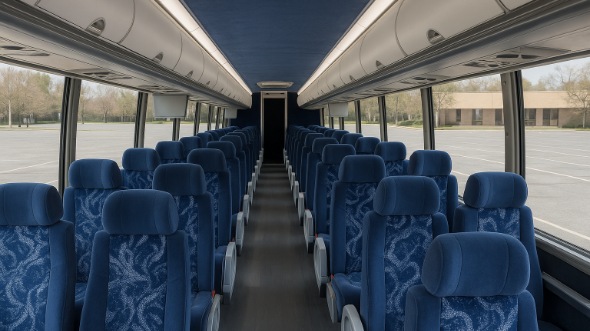 olathe 55 passenger charter bus inside