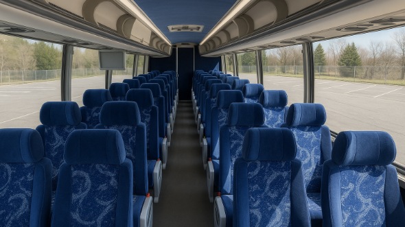 olathe 56 passenger charter bus inside
