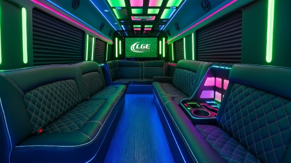 party bus rental interior olathe
